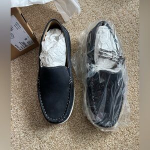 Kids Navy Slip-On Loafers